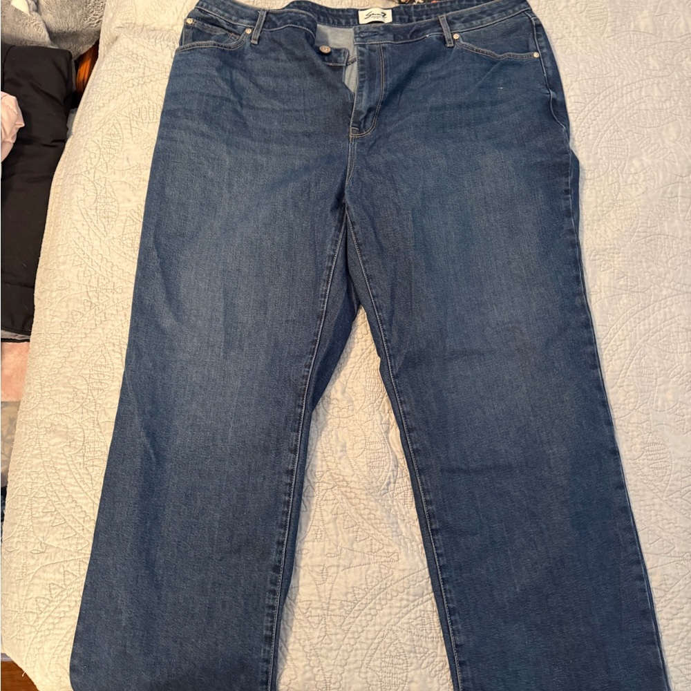 Seven7 Women's Classic Straight Leg Denim Jeans